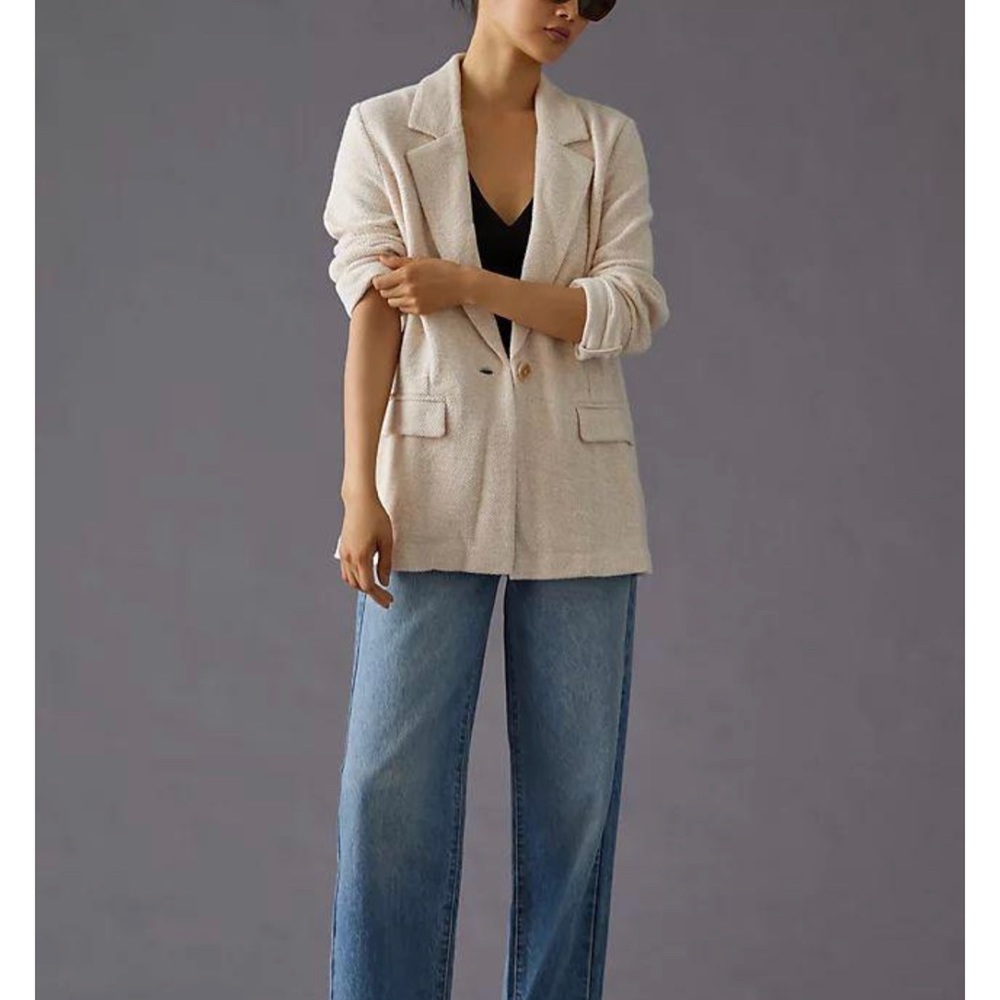Anthropologie Cream Blazer
